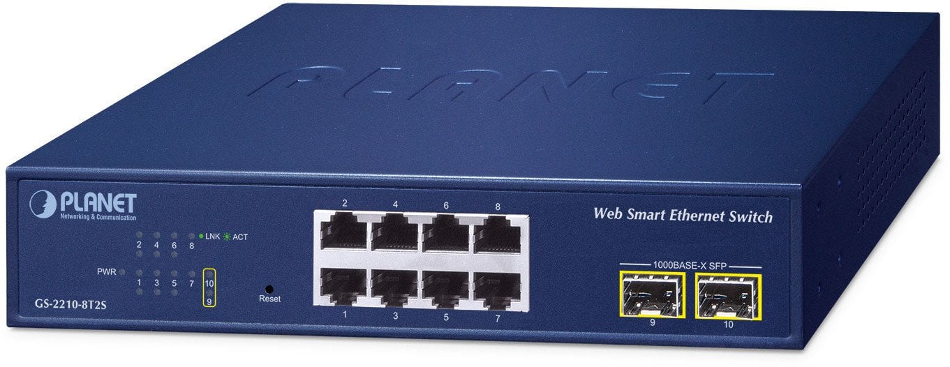 Switch Planet GS-2210-8T2S | 8-Port 10/100/1000T