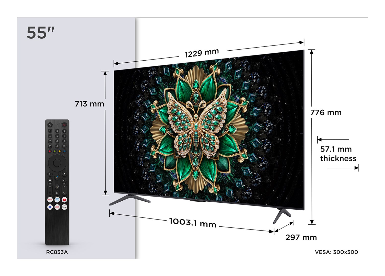 Telewizor TCL 55C6K QLED 55`` 4K