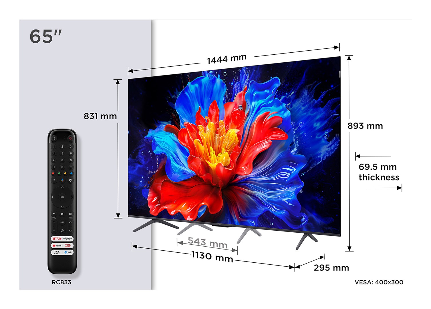 Telewizor TCL 65P8K QLED 65`` 4K