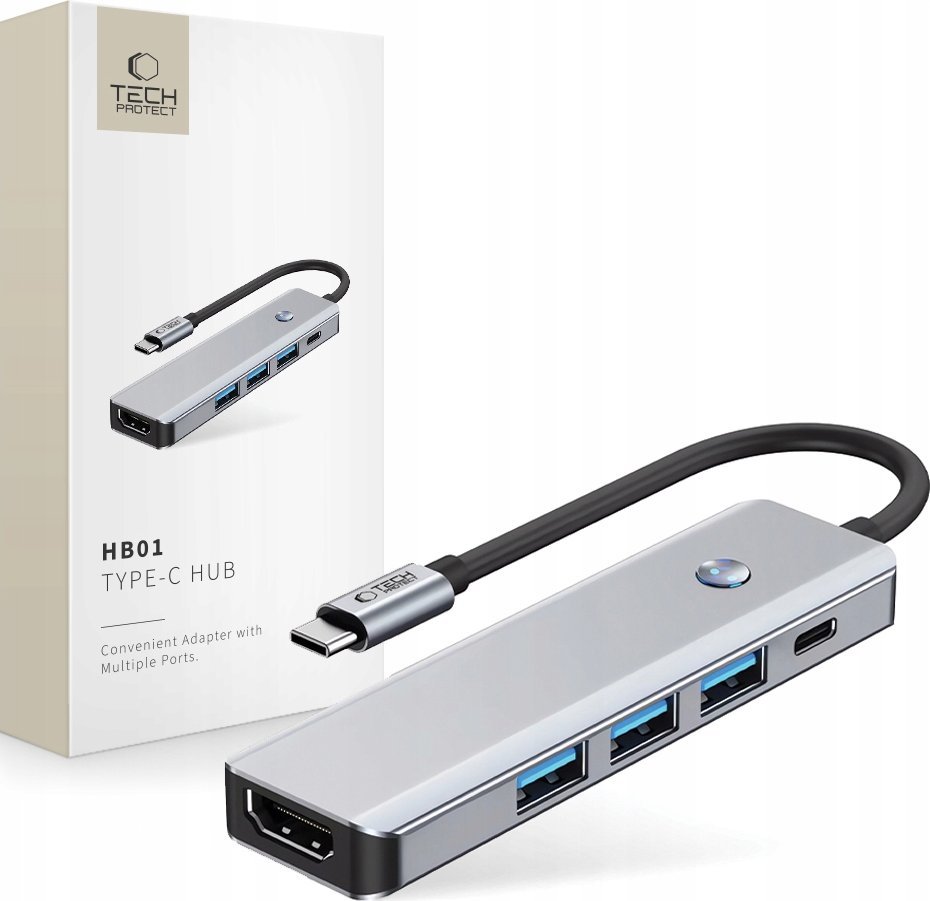 TECH-PROTECT HB01 HUB ADAPTER 5IN1 TYPE-C