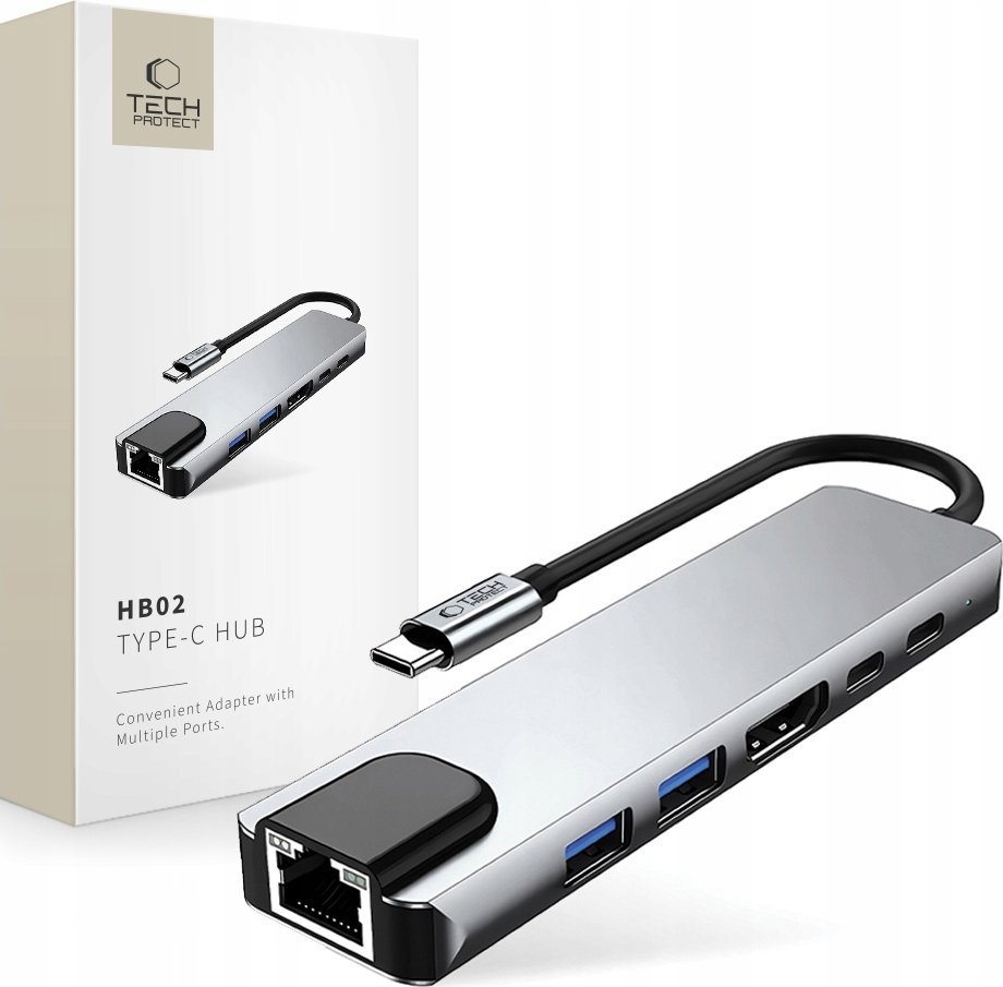 TECH-PROTECT HB02 HUB ADAPTER 6IN1 TYPE-C