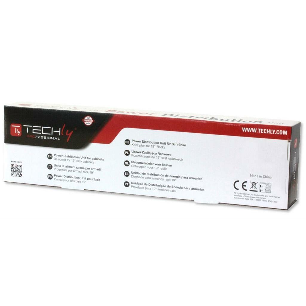 Techly LISTWA ZASILAJĄCA RACK 1U 12x