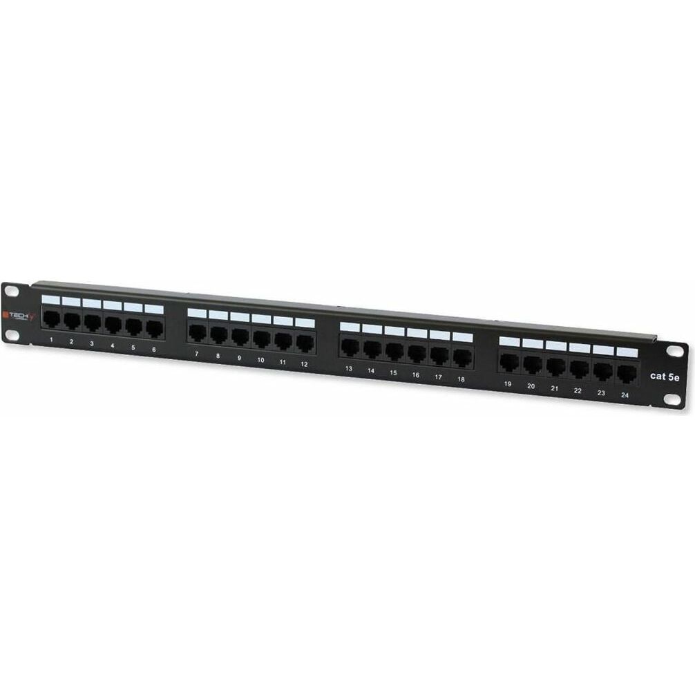Techly Patch panel 19" 1U 24x