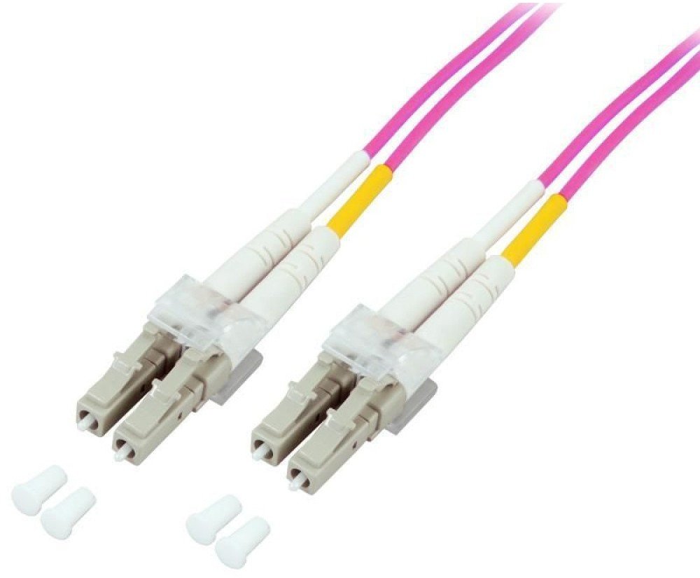 Techly Patchcord wodowy OM4 50/125, LC-LC