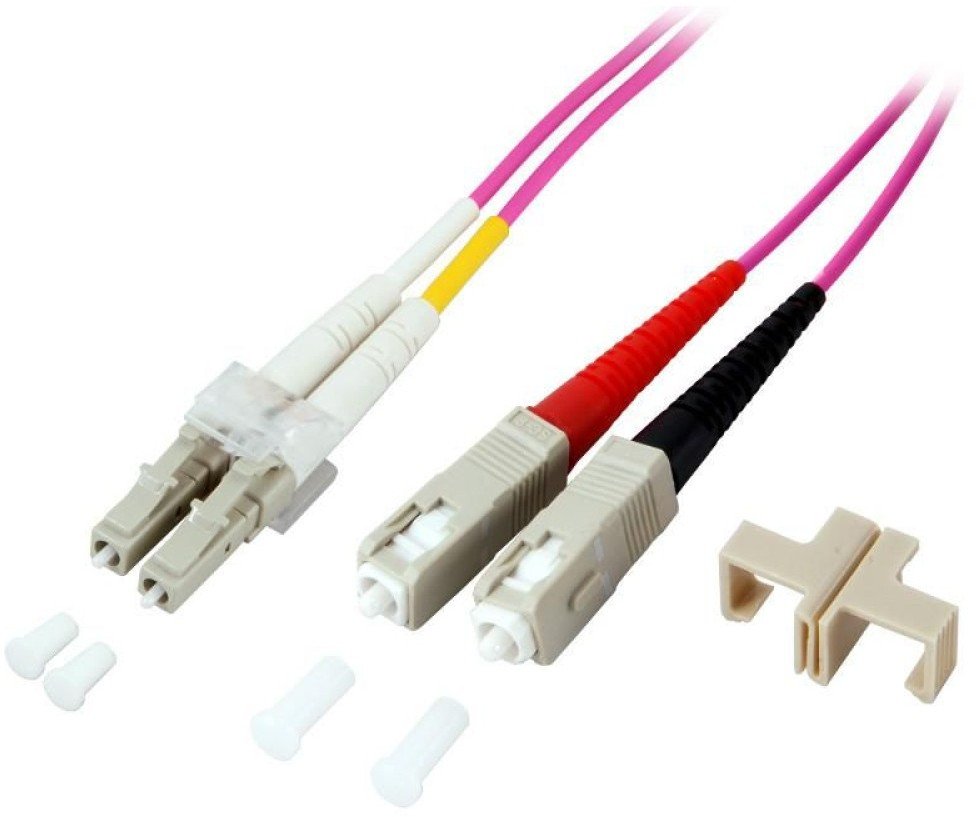 Techly Patchcord wodowy OM4 50/125, SC-LC