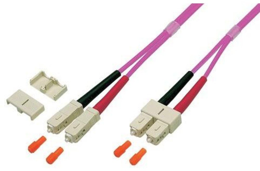 Techly Patchcord wodowy OM4 50/125, SC-SC