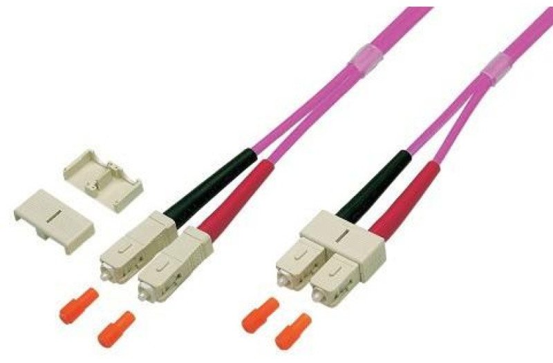 Techly Patchcord wodowy OM4 50/125, SC-SC