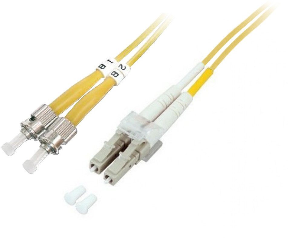 Techly Patchcord wodowy ST/LC, OS2, duplex