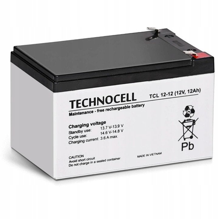 Technocell TCL12-12 TECHNOCELL  AGM 12V 12Ah
