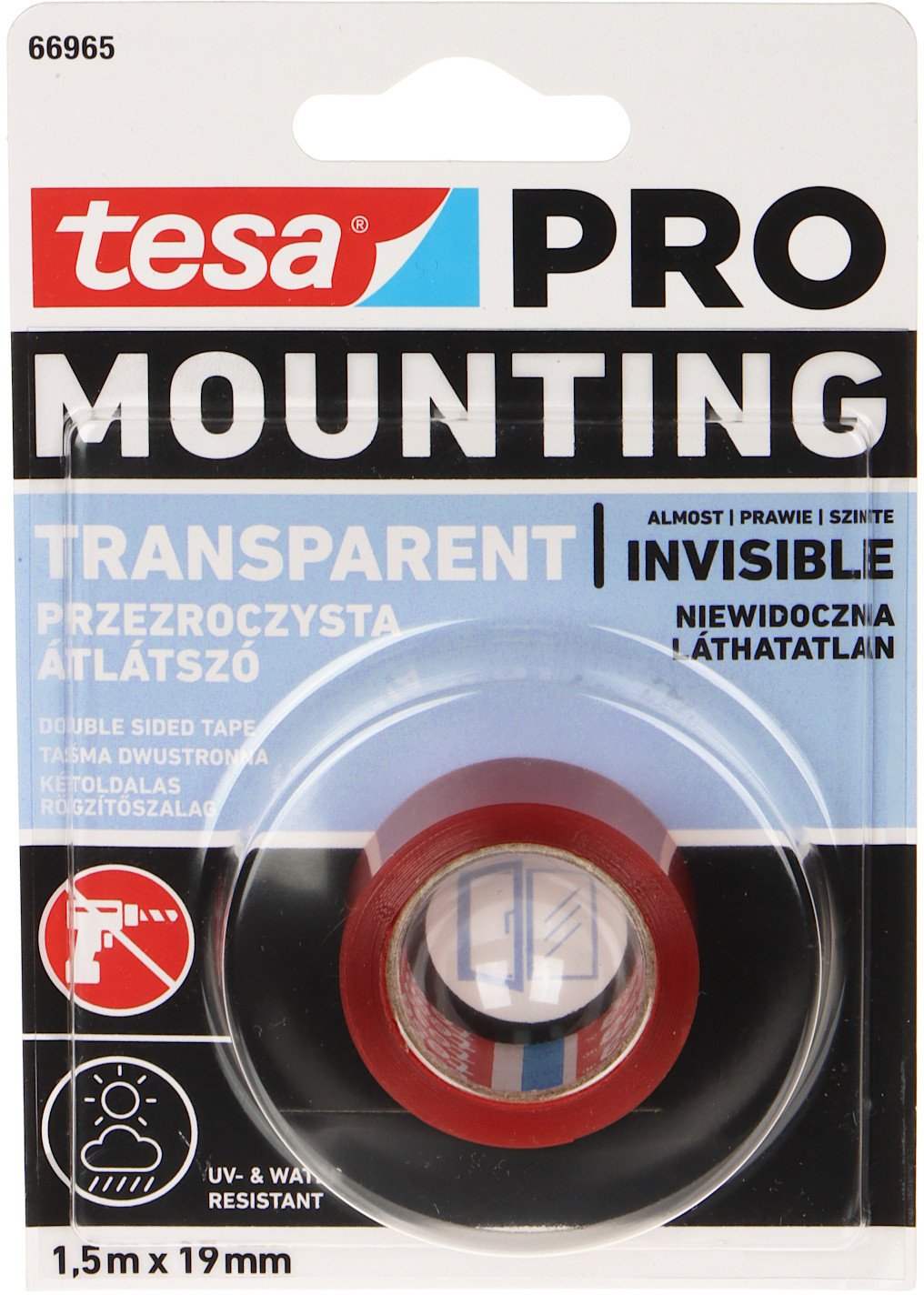 Tesa    MOUNTING-PRO/TRANSPARENT/1.5X19 TESA | MOUNTING-PRO/TRANSPARENT/1