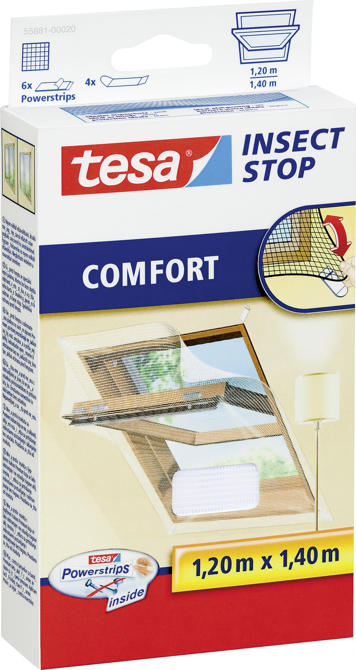 Tesa moskitieraokno dachowe 1,20x1,40m