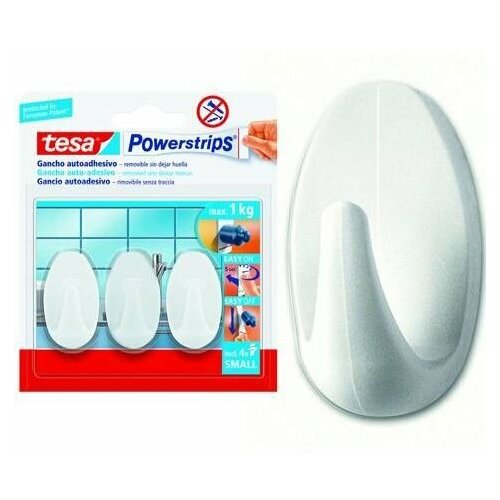Tesa Powerstrips Hooks 57533 oval white
