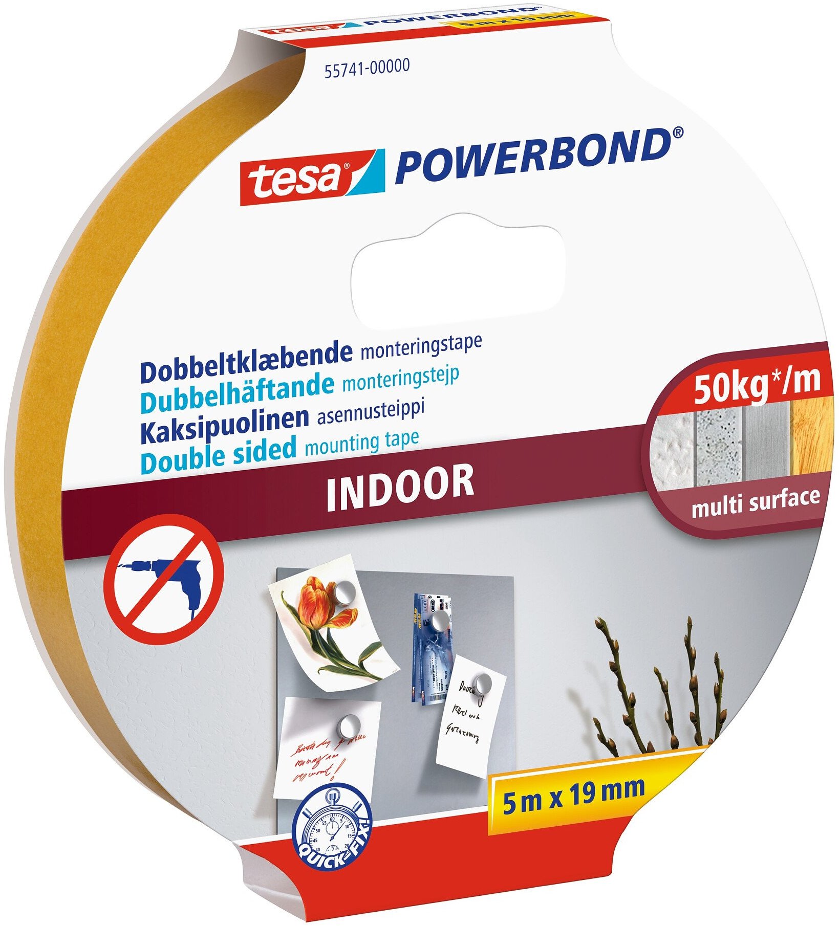 Tesa TAPE DOUBLE-SIDED 1.5MX19MM FOR