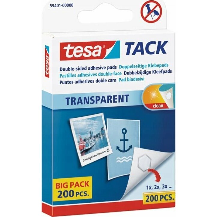 Tesa tesa adhesive pads TACK, 200pcs
