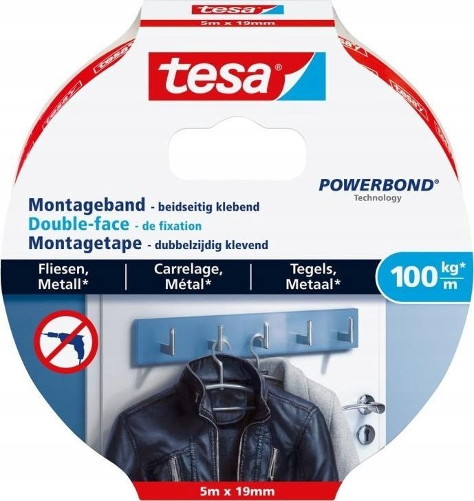 Tesa tesa Montageband Fliesen&Metall 100kg 5m