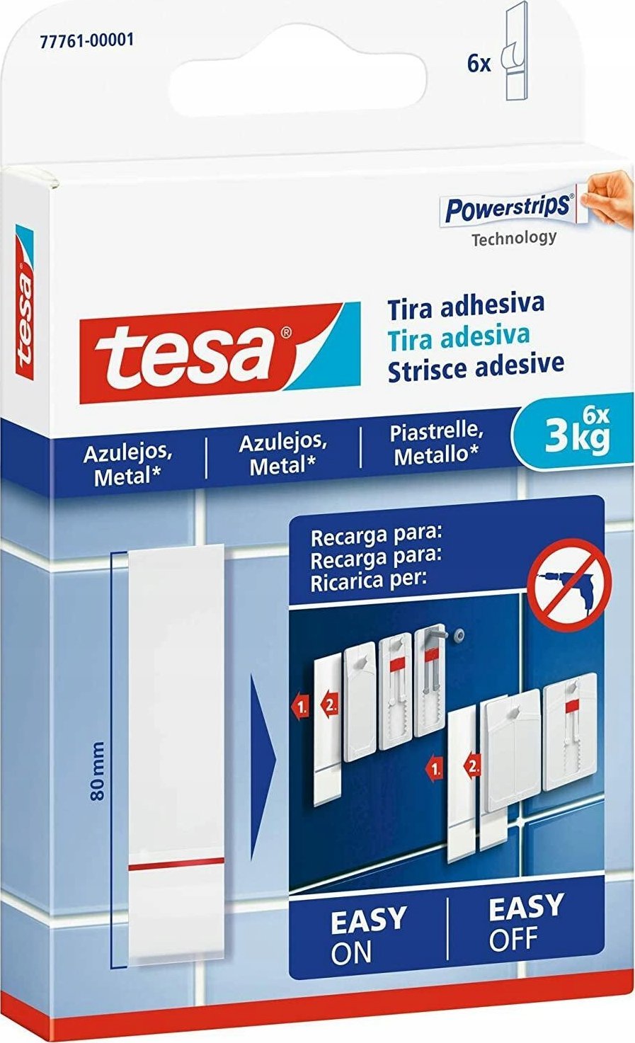 Tesa tesa tape, 6 pcs., suitable