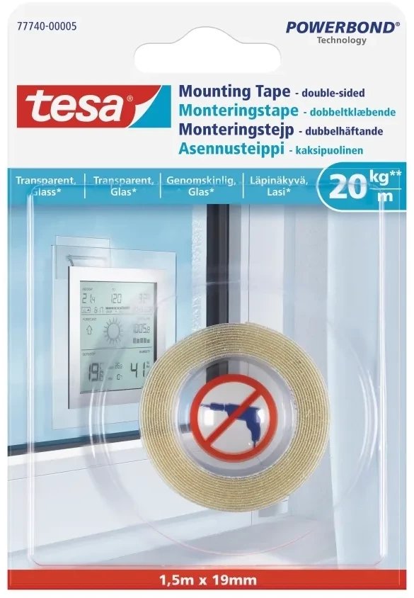 Tesa Tesa Tape Double-Side 1.5Mx19mm