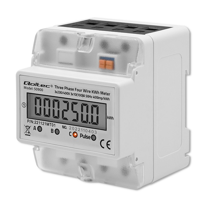 Qoltec Three-phase electronic meter | energy