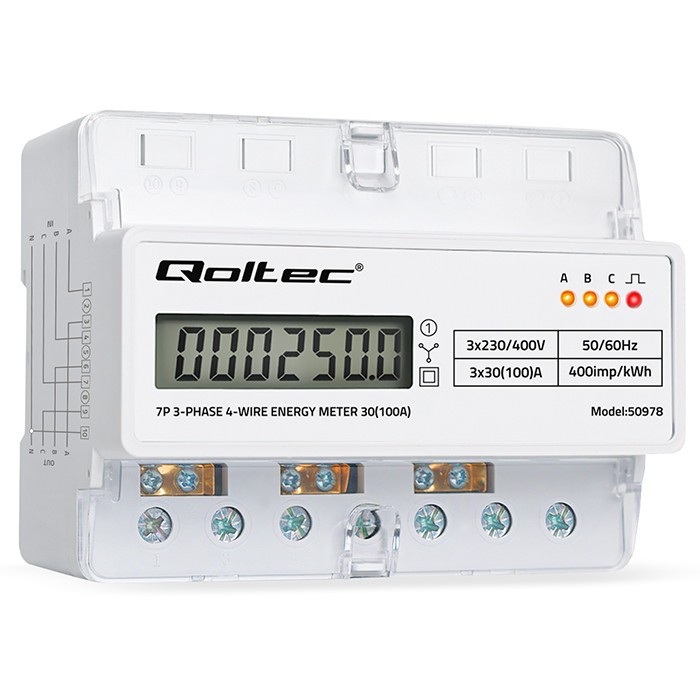 Qoltec Three phase energy meter for