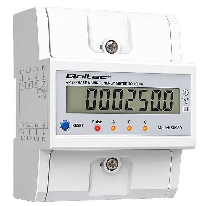 Qoltec Three phase energy meter with