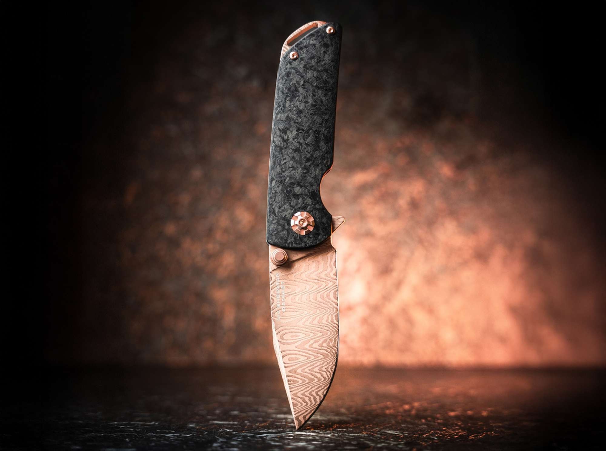 TOGO Boker Solingen M4 Sherman Damast