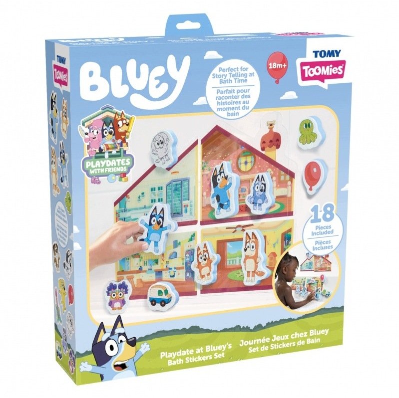 Tomy Toomies Bluey`s House Bath Stickers