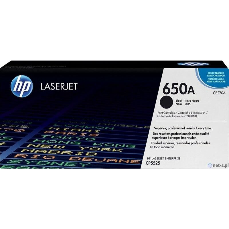 Toner HP 650A Black Oryginał  (CE270AH)
