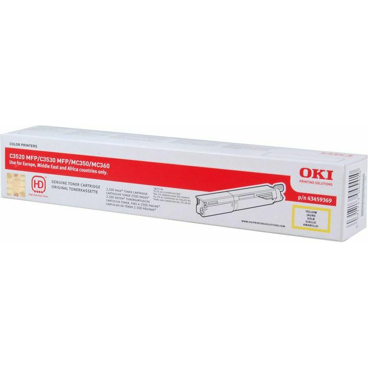 Toner OKI MC35x Yellow Oryginał (43459369)