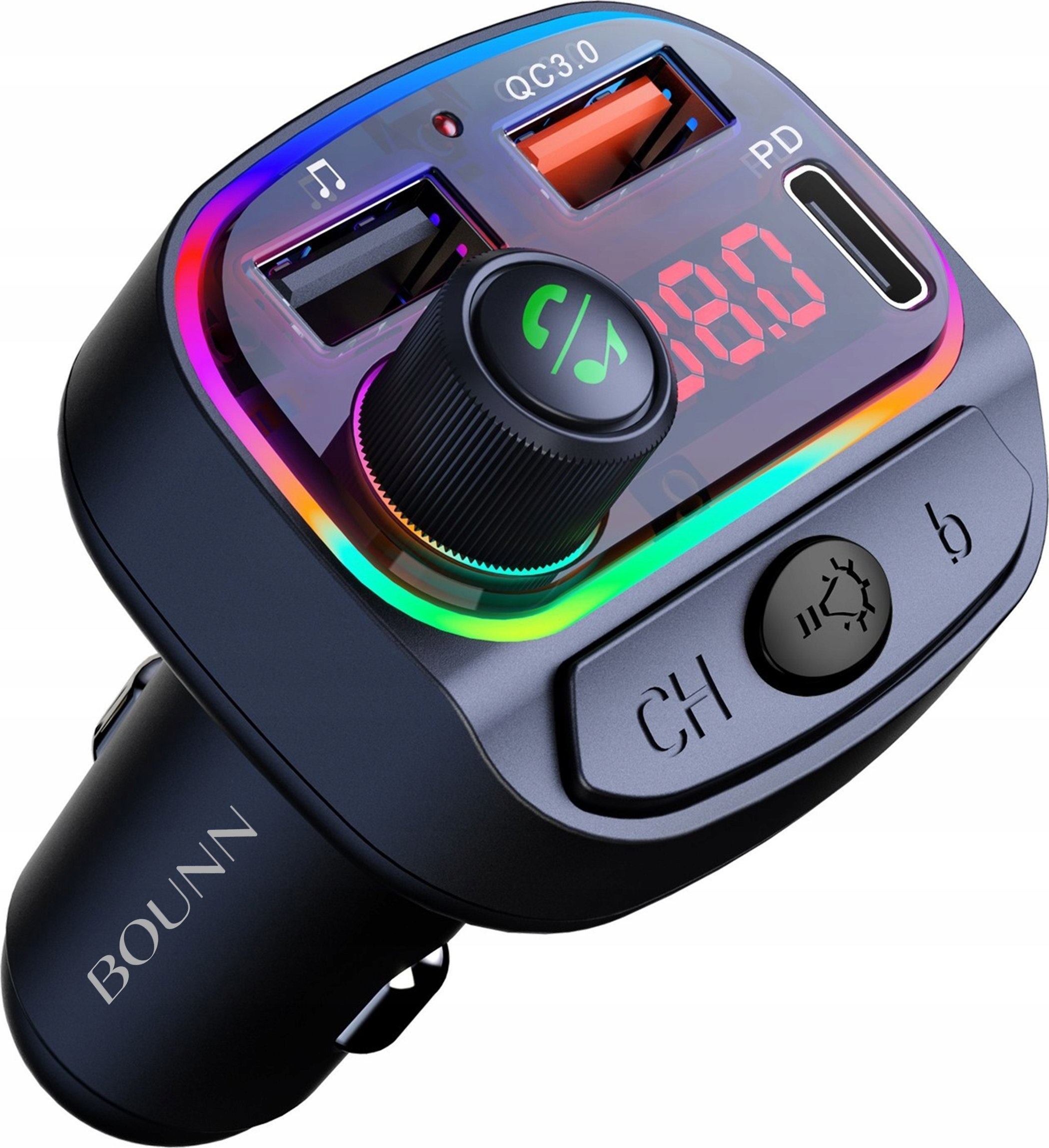 Transmiter FM Bounn owa QC3.0+PD18W