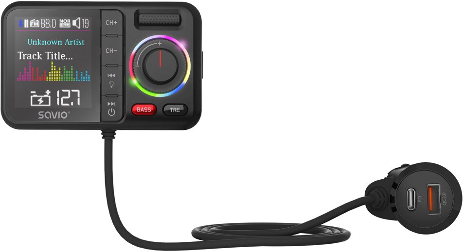 Transmiter FM Savio TR-20 z Bluetooth