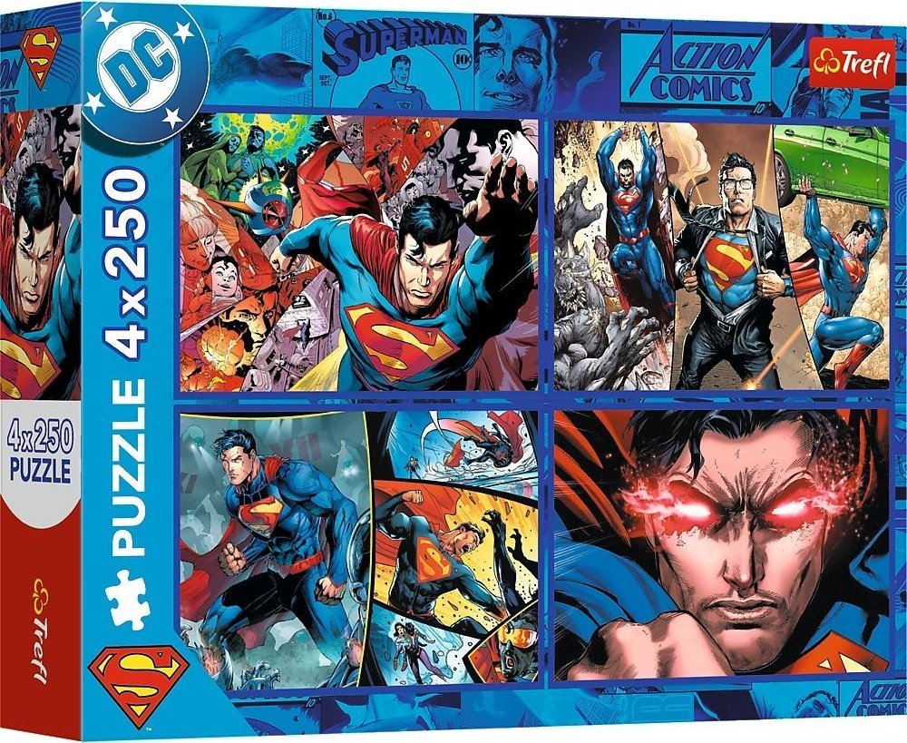 Trefl Puzzle DC Odwaga Supermana 4x250
