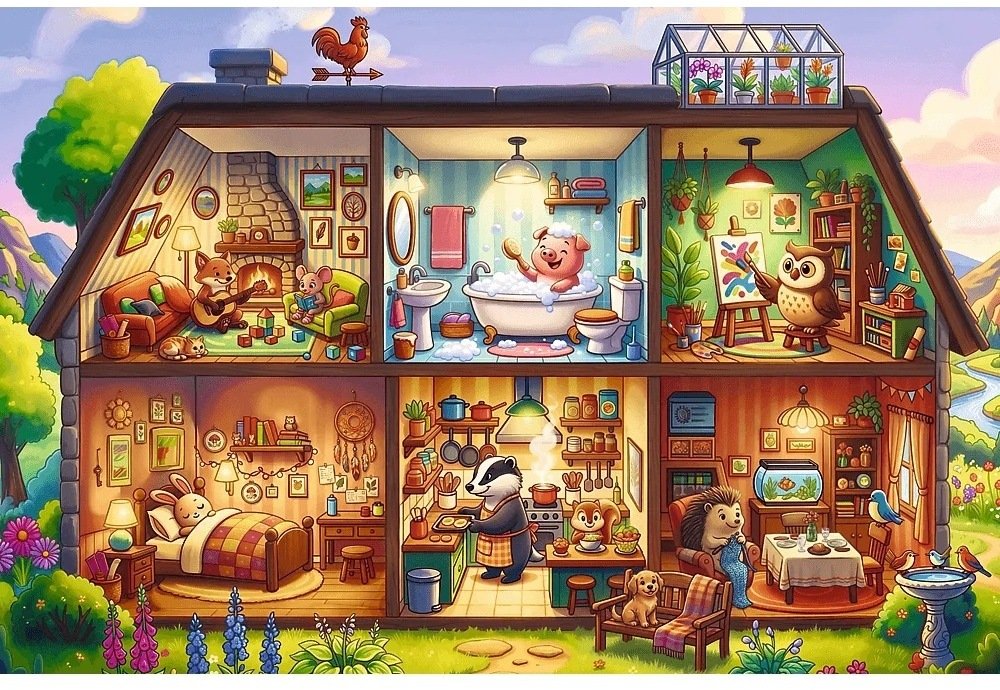 Trefl Puzzle maxi 24 Futrzaste historie