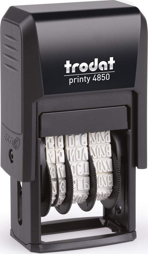 Trodat trodat Datumstempel Printy /L2 Lagertext+Kisbl-rot