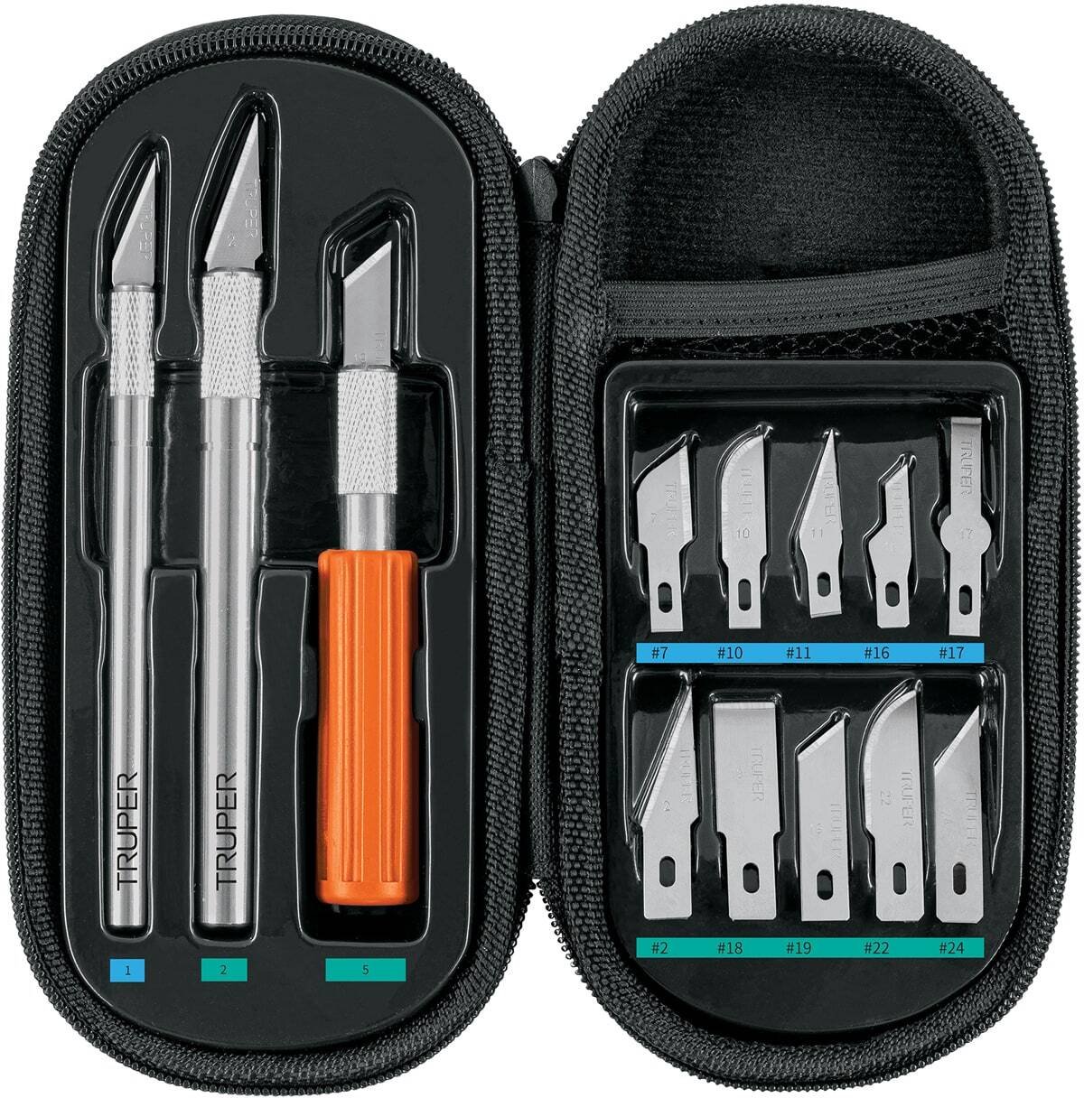 Truper Knife Set with Case 11pcs