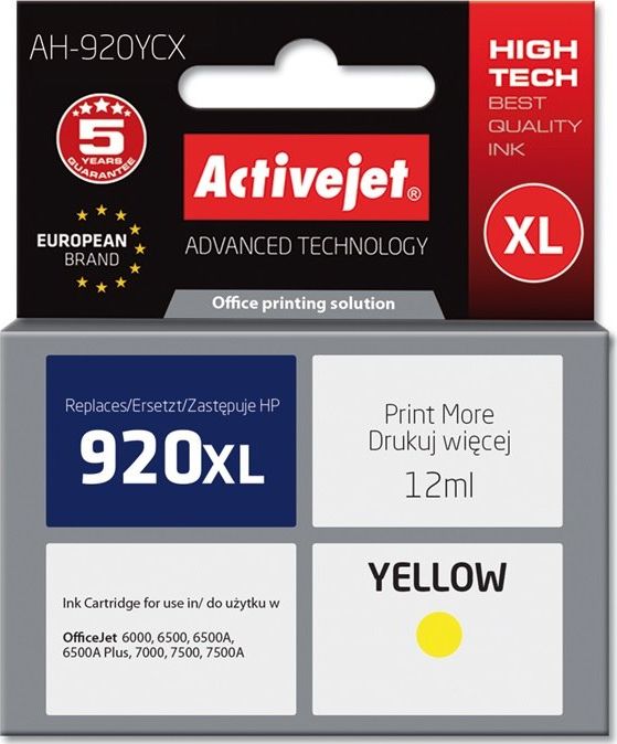 Tusz Activejet Tusz AH-920YCX (zamiennik HP