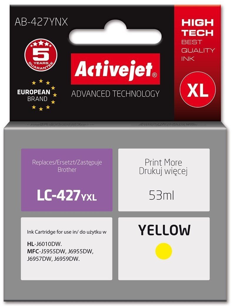 Tusz Activejet (Zamiennik Brother LC-427YXL; Supreme