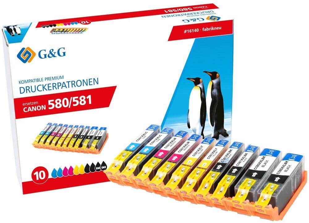 TEXI Tusz G&G XXL-kartridże 10Canon PGI-580/