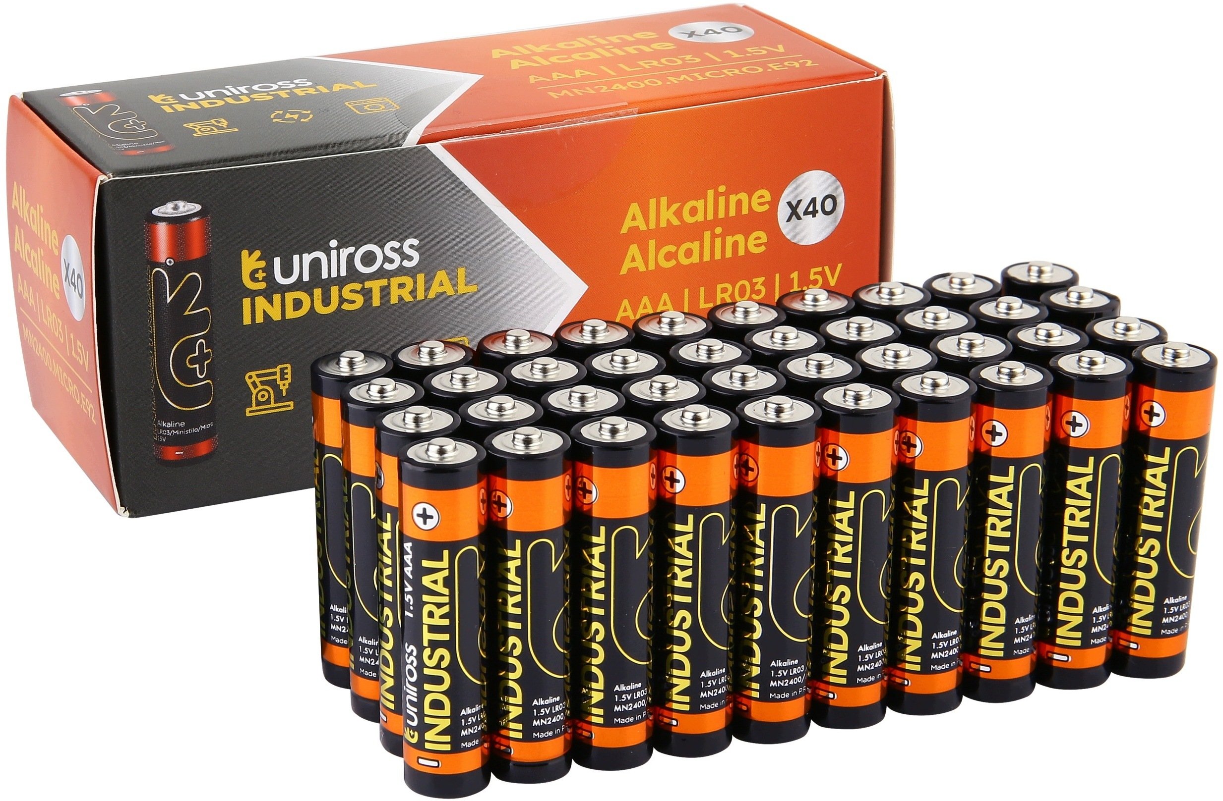 Uniross  Industrial Alkaline LR03 Box40(UALKAAAID40) |