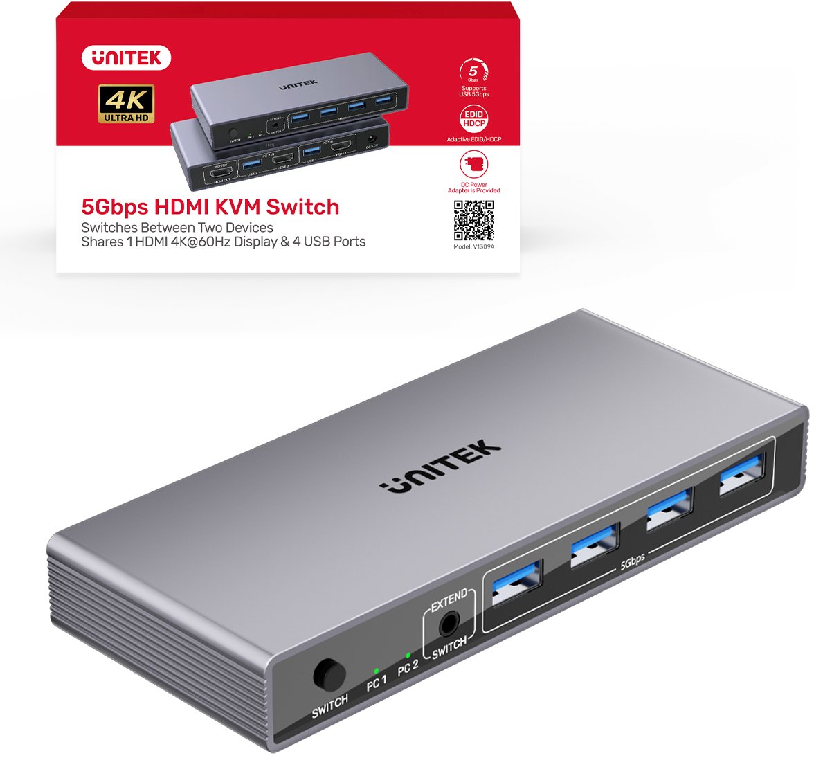 Unitek  KVM 8K@60Hz USB 3.0