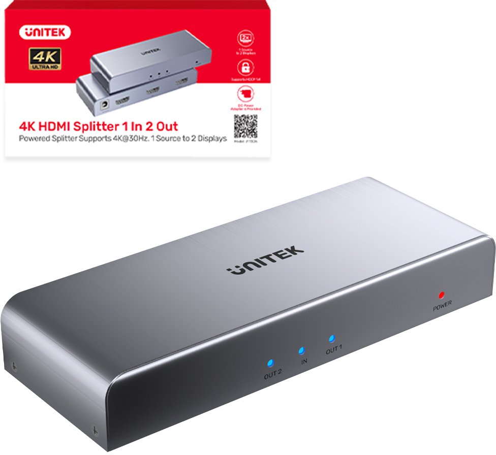 Unitek  sygnału HDMI 1 IN-2 OUT