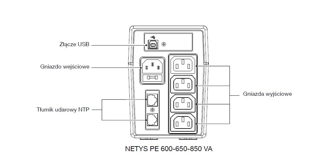 Socomec UPS NETYS PE 850V/230V480W/AVR/4XIEC 320