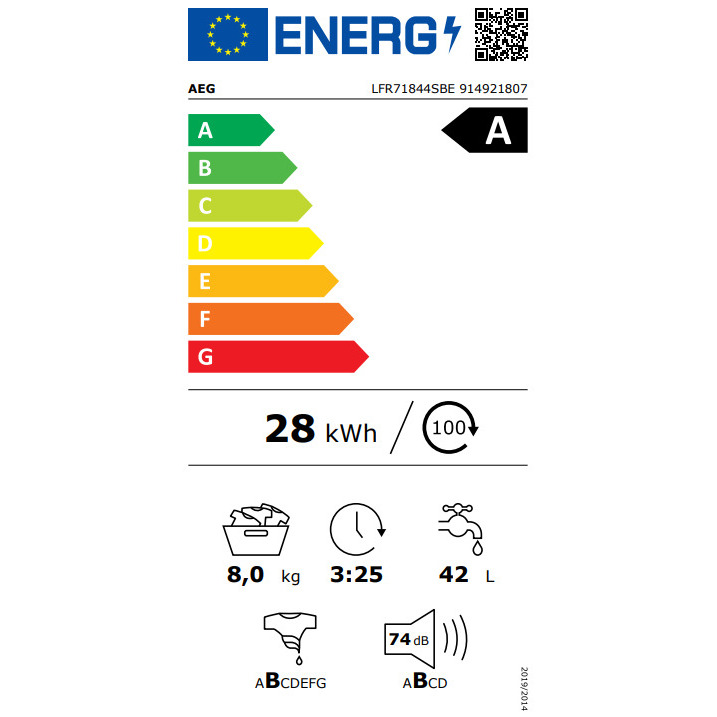 AEG Veļas mašīna AEG LFR71844SBE |
