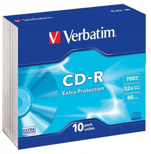 Verbatim CD-R slim jewel case 10