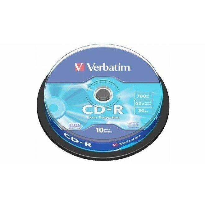 Verbatim Matricas CD-R 700MB 1x-52x Papildus