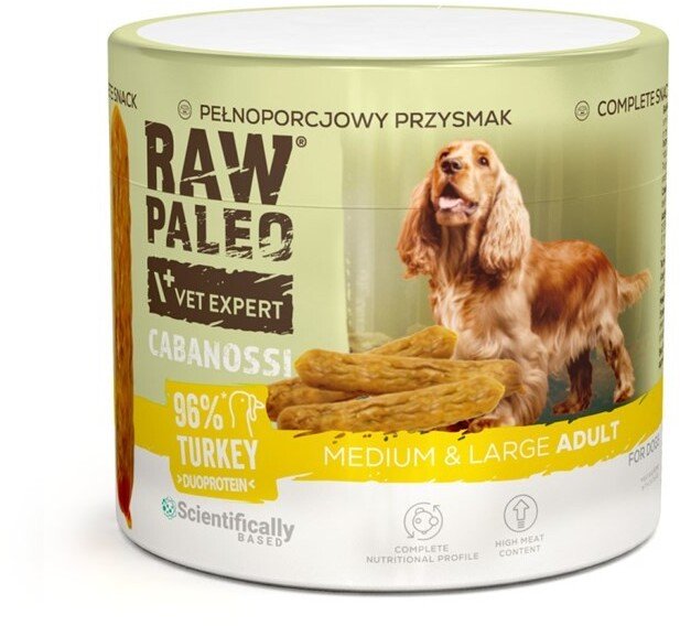 VetExpert Raw Paleo Cabanossi turkey medium