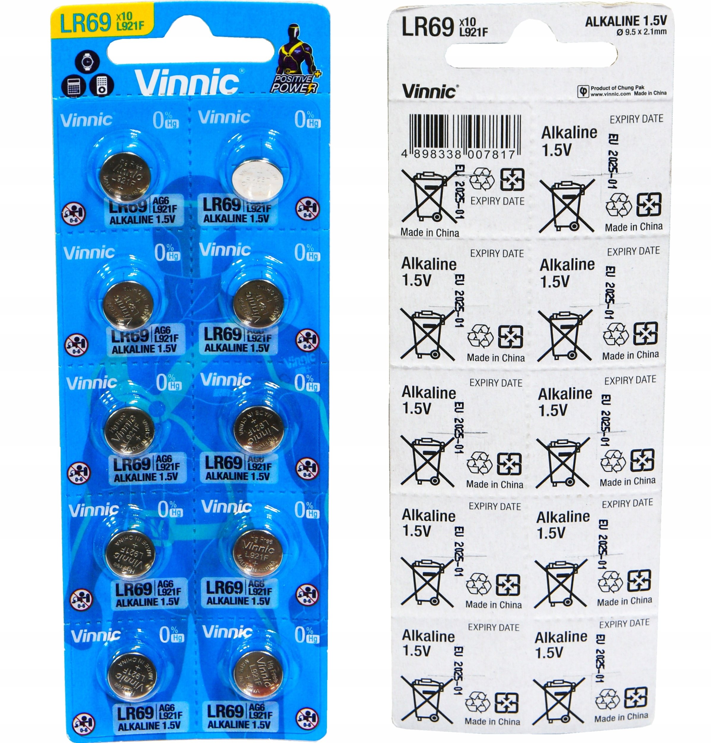 Vinnic AG6-10BB in a blister pack