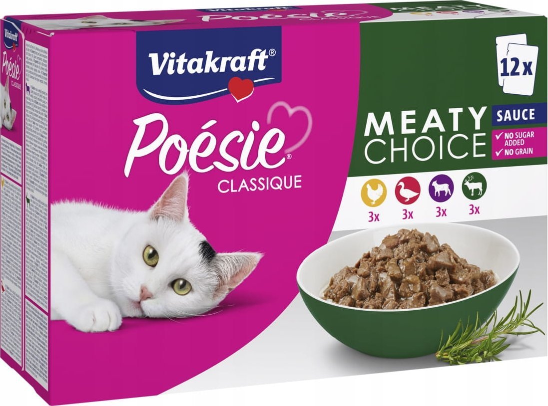 Vitakraft VITAKRAFT POESIE CLASSIQUE Meaty przysmakkota12x85g