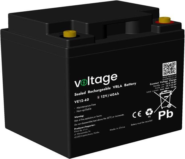 Voltage AGM 12V 40Ah (Żywotność 6-9