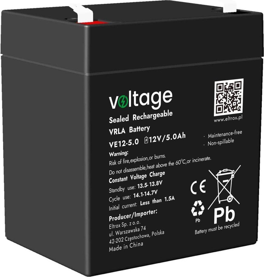 Voltage  AGM 12V 5.0Ah VE12-5