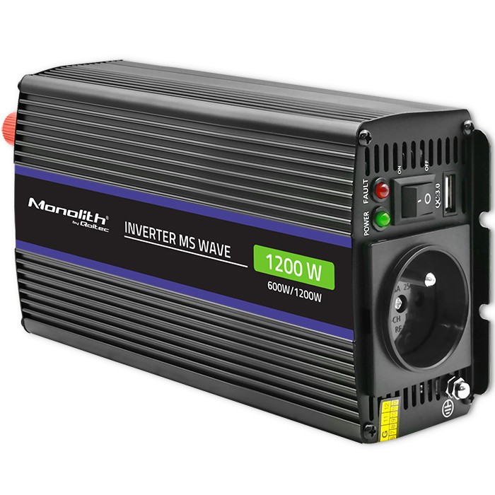 Qoltec Monolith power adapter/inverter Auto/Indoor 600